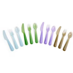 Lot de 12 couverts pour enfant plastique coloré^Gifi Clearance
