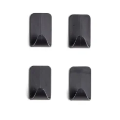 Gifi Lot de 4 crochets noir mat