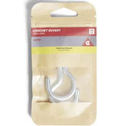 Best Gifi Lot de 2 crochets ouverts gris Ø5x40mm