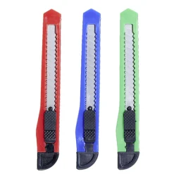 Gifi Lot de 3 cutters de précision vert/bleu/rouge