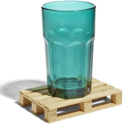 Lot de 4 dessous de verre en bois style palette 12x8xH2cm^Gifi