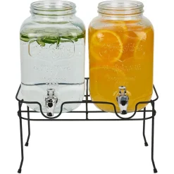 Lot de 2 distributeurs de boisson 4L avec support en métal^Gifi Best