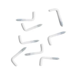 Best Gifi Lot de 8 gonds à vis blanc 2,5x25mm