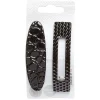 Best Gifi Lot de 2 larges barrettes noires