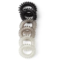 Clearance Gifi Lot de 6 élastiques à cheveux spirale caoutchouc 3 coloris