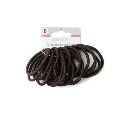 Clearance Gifi Lot de 15 élastiques à cheveux basiques polyester marron