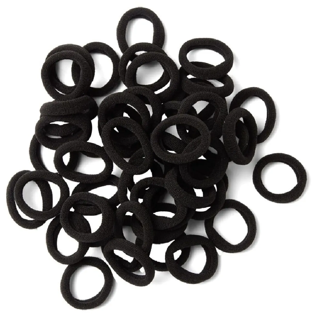 Outlet Gifi Lot de 50 élastiques à cheveux mousse polyester noir