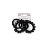 Outlet Gifi Lot de 4 élastiques à cheveux avec perles polyester noir