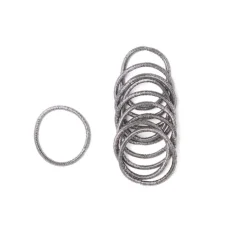 Sale Gifi Lot de 15 élastiques à cheveux polyester noir et fil métallique argenté