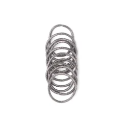 Sale Gifi Lot de 15 élastiques à cheveux polyester noir et fil métallique argenté