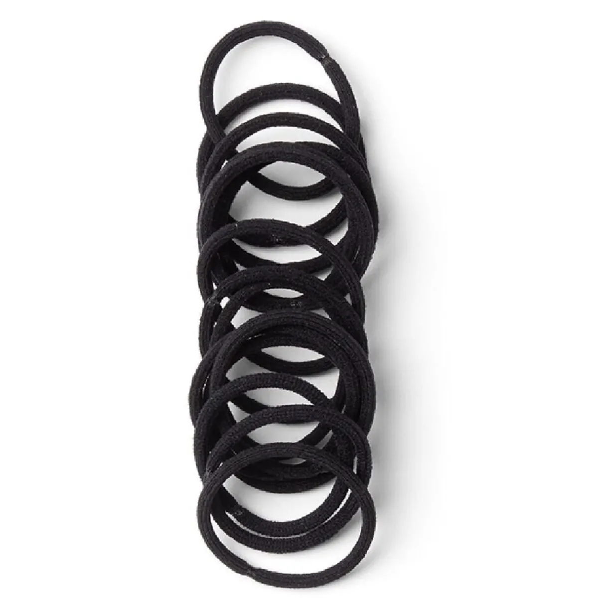 Outlet Gifi Lot de 15 élastiques à cheveux basiques polyester noir