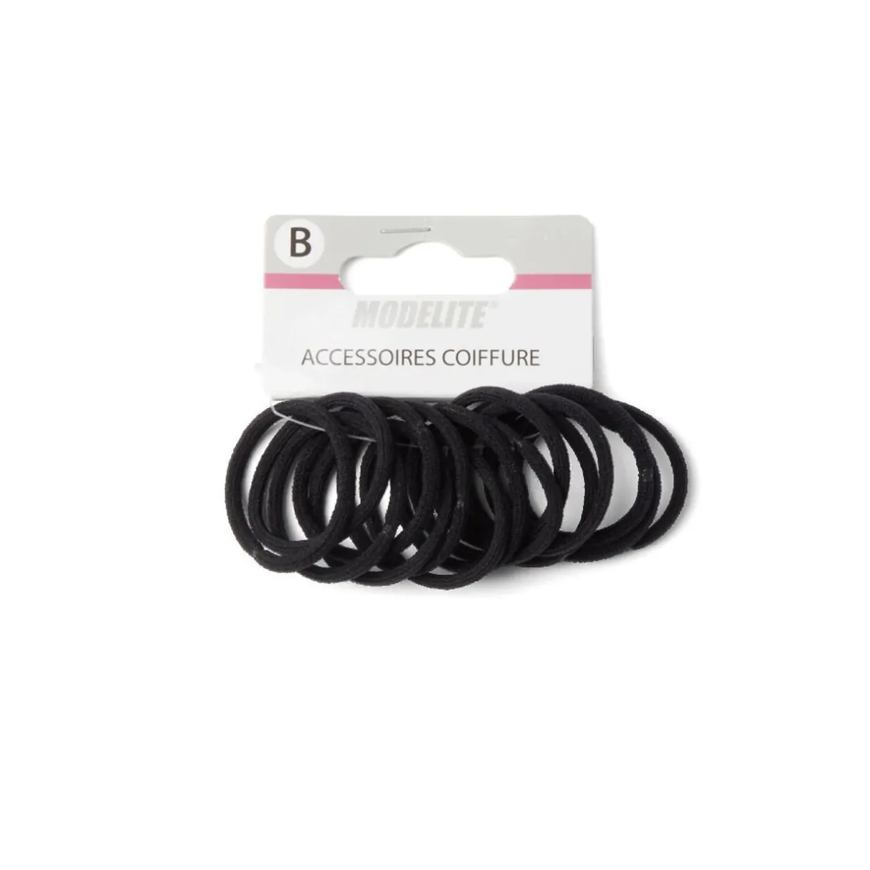 Outlet Gifi Lot de 15 élastiques à cheveux basiques polyester noir