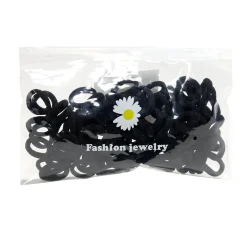 Outlet Gifi Lot de 100 élastiques à cheveux noirs ou multicolores