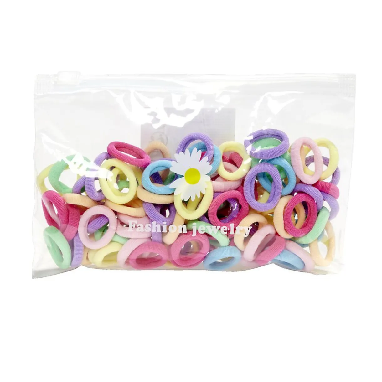 Outlet Gifi Lot de 100 élastiques à cheveux noirs ou multicolores