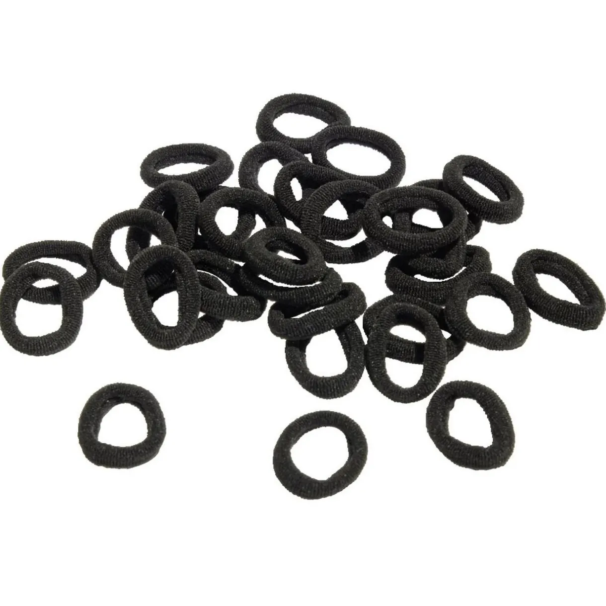 Outlet Gifi Lot de 100 élastiques à cheveux noirs ou multicolores