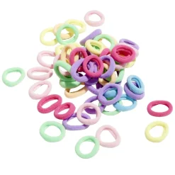 Outlet Gifi Lot de 100 élastiques à cheveux noirs ou multicolores