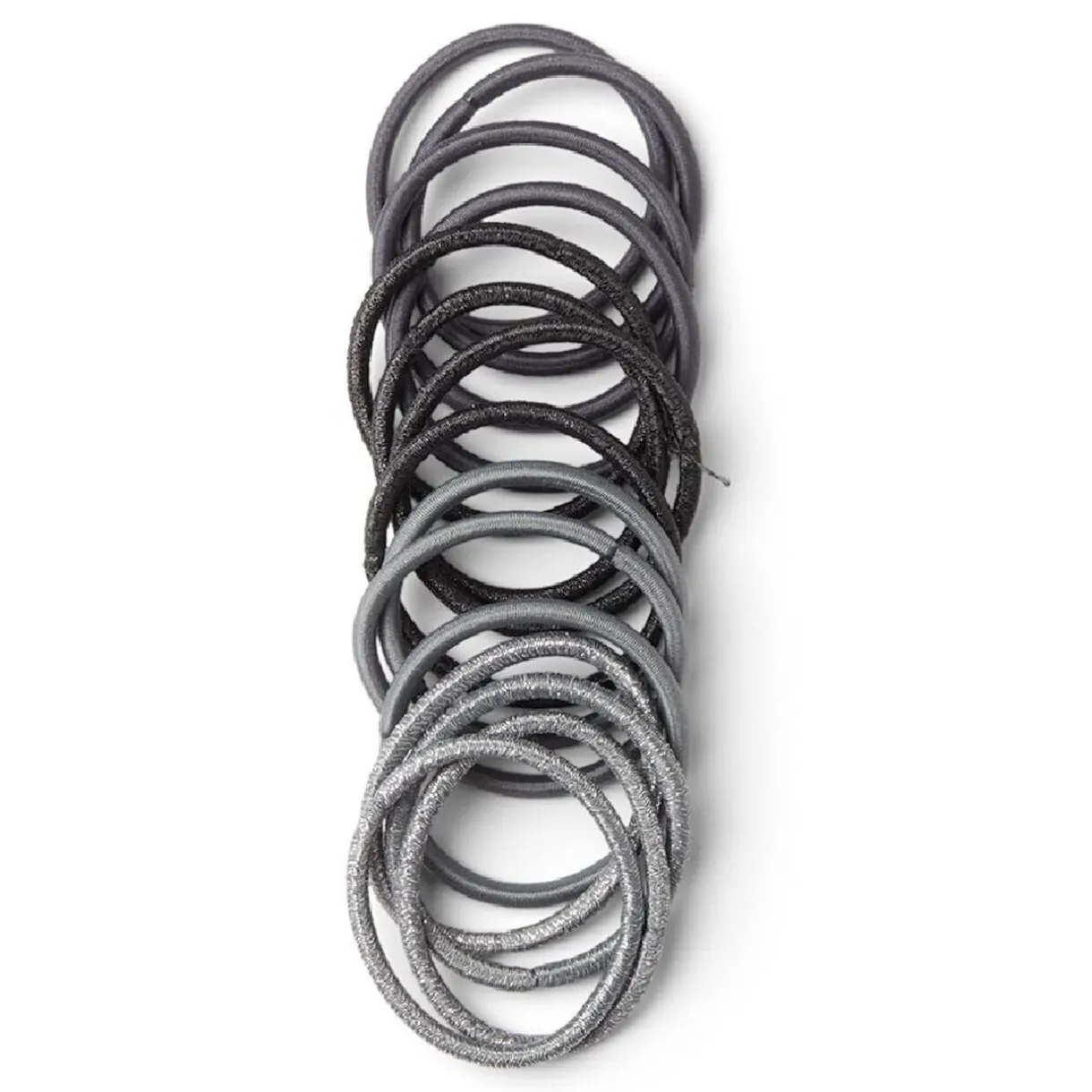 Gifi Lot de 15 élastiques sans métal gris et noir