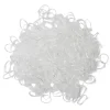 Gifi Lot de 500 mini élastiques à cheveux caoutchouc transparent