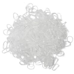 Gifi Lot de 500 mini élastiques à cheveux caoutchouc transparent