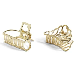 Outlet Gifi Lot de 2 mini pinces à cheveux métal doré