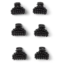 Clearance Gifi Lot de 10 mini pinces cheveux papillon noir brillant L2cm