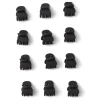 Hot Gifi Lot de 12 mini pinces cheveux papillon noir mat L2cm
