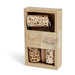 Lot de 3 mini rouleaux à pâtisserie en bois à motifs étoile/flocon/coeur^Gifi Best