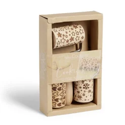 Lot de 3 mini rouleaux à pâtisserie en bois à motifs étoile/flocon/coeur^Gifi Best