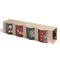 Lot de 4 mugs en céramique décor Noël 365ml^Gifi Best