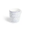 Lot de 4 mugs 200ml porcelaine Ø8,8x10,4cm bleu et blanc^Gifi Sale