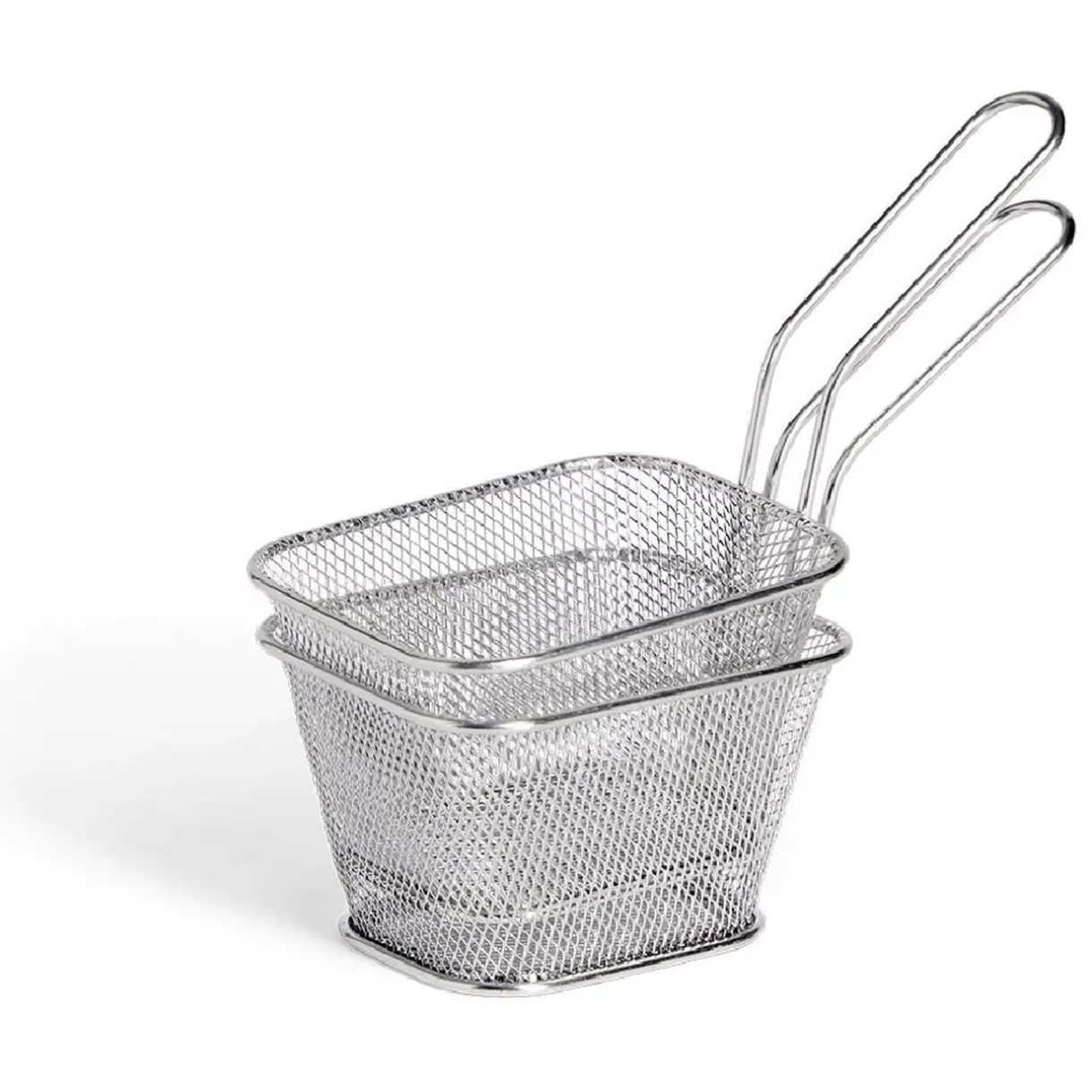 Lot de 2 paniers à frites inox argenté 19,5x17,5x8,5cm^Gifi Discount