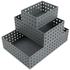 Rangement|Gifi Lot de 3 panières de rangement grise