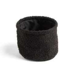 Rangement|Gifi Lot de 3 panières en laine bouclée noir