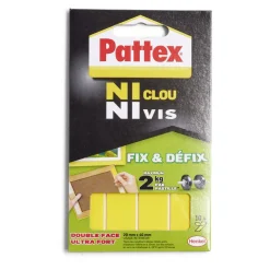 Sale Gifi Lot de 10 pastilles de fixation Fix et Déflix Pattex Ni Clou Ni Vis 2kg
