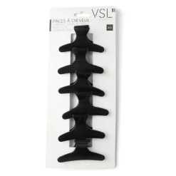 Hot Gifi Lot de 6 pinces à cheveux plastique noir