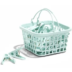Entretien Du Linge|Gifi Lot de 30 pinces à linge avec panier