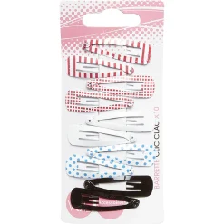 Outlet Gifi Lot de 10 pinces clic clac de 5 couleurs