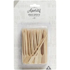Lot de 48 piques pour l'apéritif en bambou^Gifi Outlet