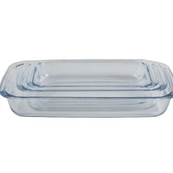 Lot de 3 plats à four empilables en verre^Gifi Online