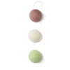 Best Gifi Lot de 3 éponges konjac coeur vert beige marron
