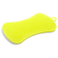 Nettoyage Et Entretien|Gifi Lot de 2 éponges silicone jaune et bleu 13x11,5cm