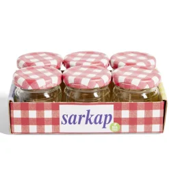 Lot de 6 pots à confiture acier et verre Ø4,5xH4,6cm^Gifi Online