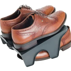 Entretien Du Linge|Gifi Lot de 2 rampes rangement pour chaussures Sun Day polypropylène noir