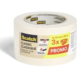 Best Gifi Lot de 3 rubans de masquage classic 24mm L50m