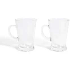 Lot de 2 tasses à café 170ml verre transparent^Gifi Discount