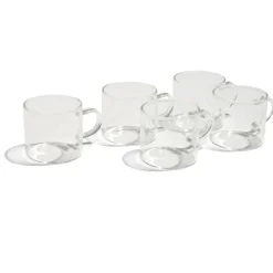 Lot de 4 tasses en verre transparent 10cl^Gifi Hot