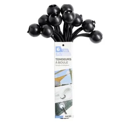 Gifi Lot de 10 tendeurs de bâche à boule Ø0,4xL.23cm
