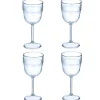 Lot de 4 verres à pied en plastique effet martelé^Gifi Sale