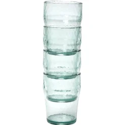 Lot de 4 verres bas en plastique effet martelé^Gifi Clearance