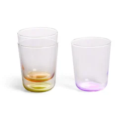 Lot de 6 verres 31cl transparents avec fond coloré^Gifi Clearance